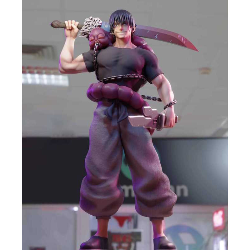 Figurine JJK Fushiguro Toji 12 Cm – Articulations Mobiles, Accessoires Interchangeables – Impression 3D PVC – Collection Anime, Déco Bureau