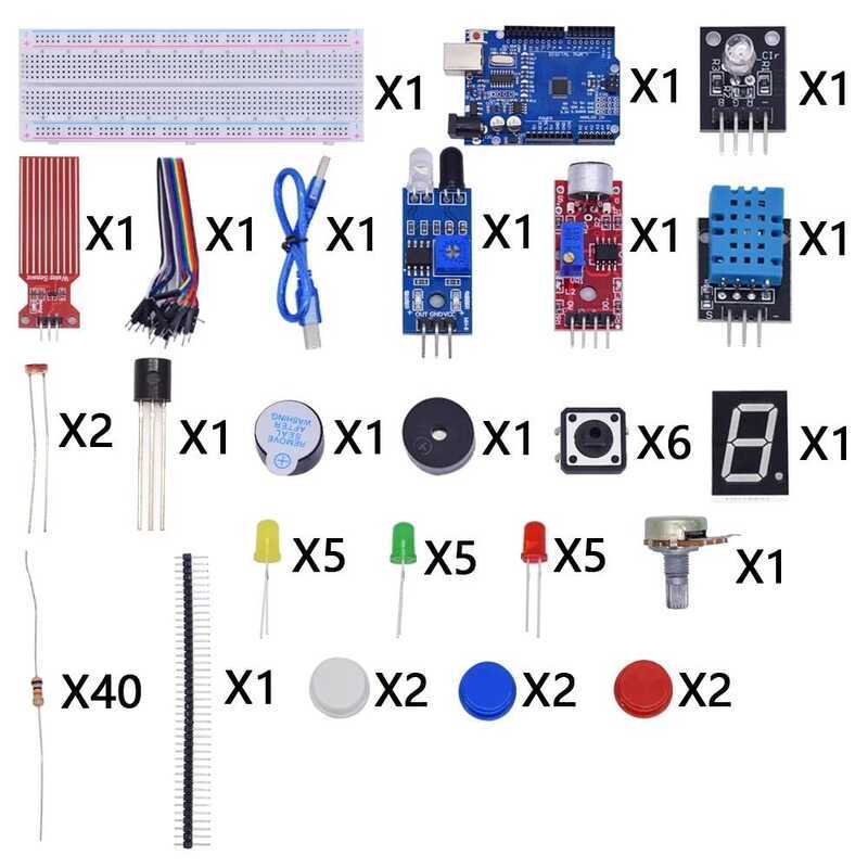 Starter 45 Kit For Arduino Uno R3 Breadboard Basic Simple Learning Kit ...
