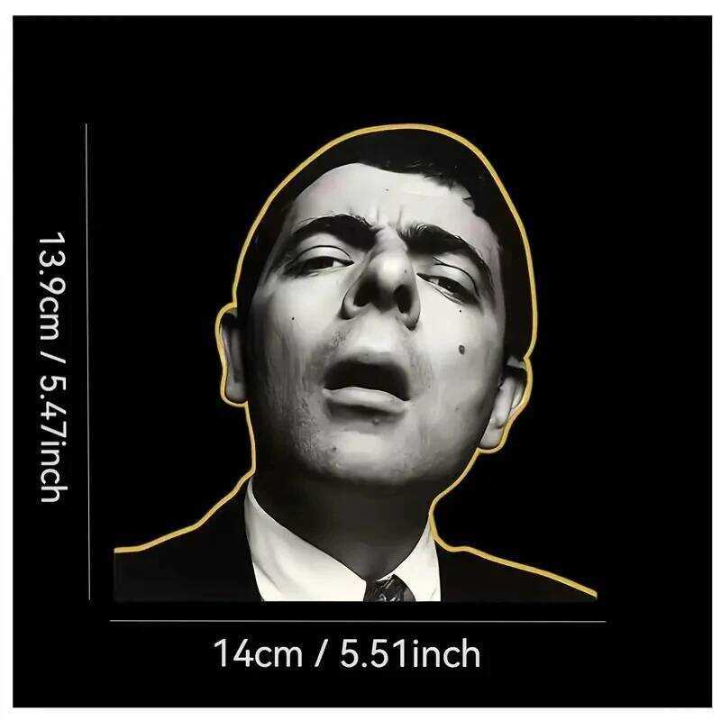 Reflective Mr Bean Comic Sticker Creative PVC Decal For Car Motorcycle ...