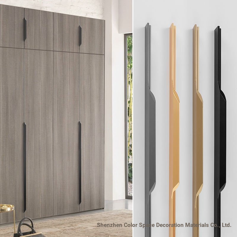 Custom Hidden Door Knob Black Long Wardrobe Drawer Dark