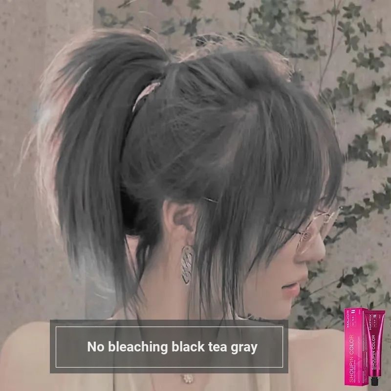 Black tea grey hair dyes to dye his students 2023 Popular Colors No