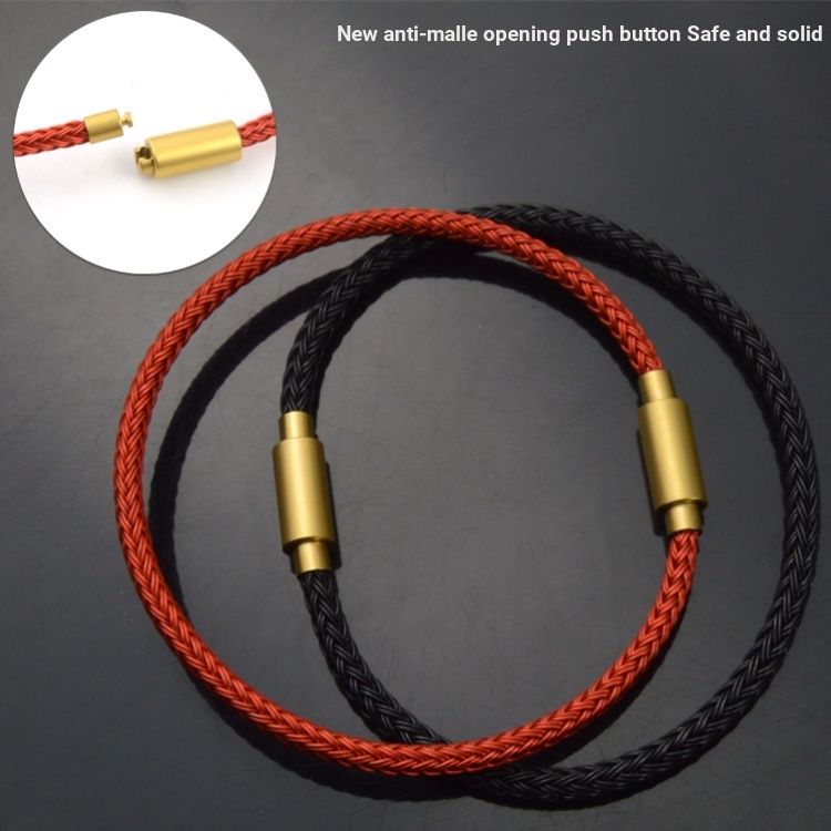 Anti-Accidental Opening 3mm Wearing Beads Braided Steel Wire Rope ...