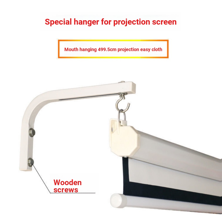 Projector Screen L-Shaped Hook Projection Hanger Electric Wall-Mounted ...