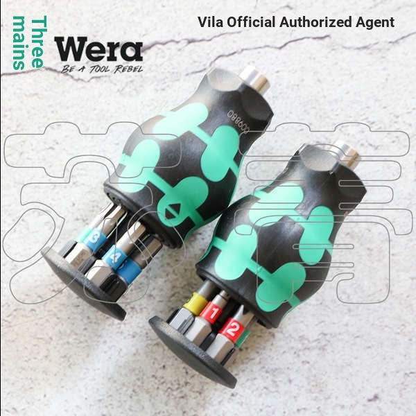German Wera KK Stubby Plug-In Compact Short Storage Screwdriver Handle ...