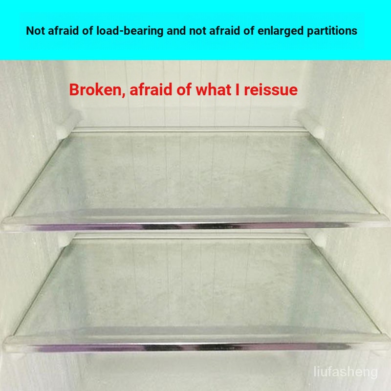 Refrigerator Partition Tempered Glass Internal Compartment Board Layered Shelf Freezer