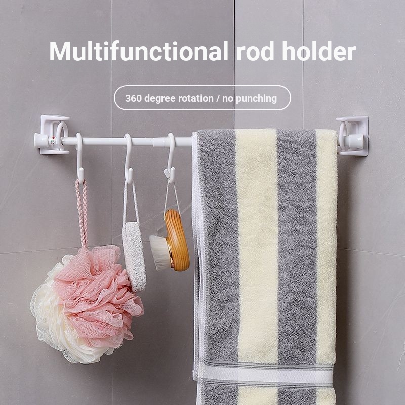 360 Rotating Ring Telescopic Rod Hook Fixed Support Triangle Hanging ...