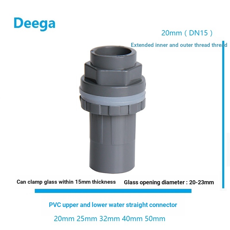 Deega Plastic PVC Upper Lower Joint Gray Straight Water Supply Pipe ...