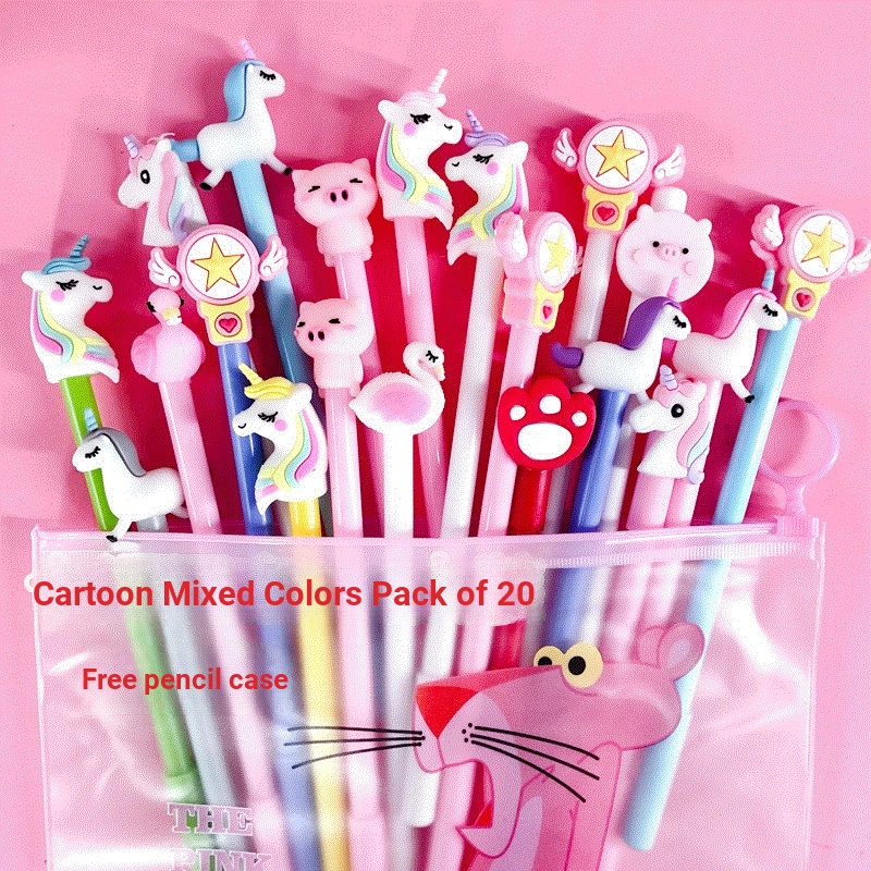 Cartoon Cartoon Gel Pen Korean Girl Heart Cute Ballpoint Pen 20 Pcs 10 ...