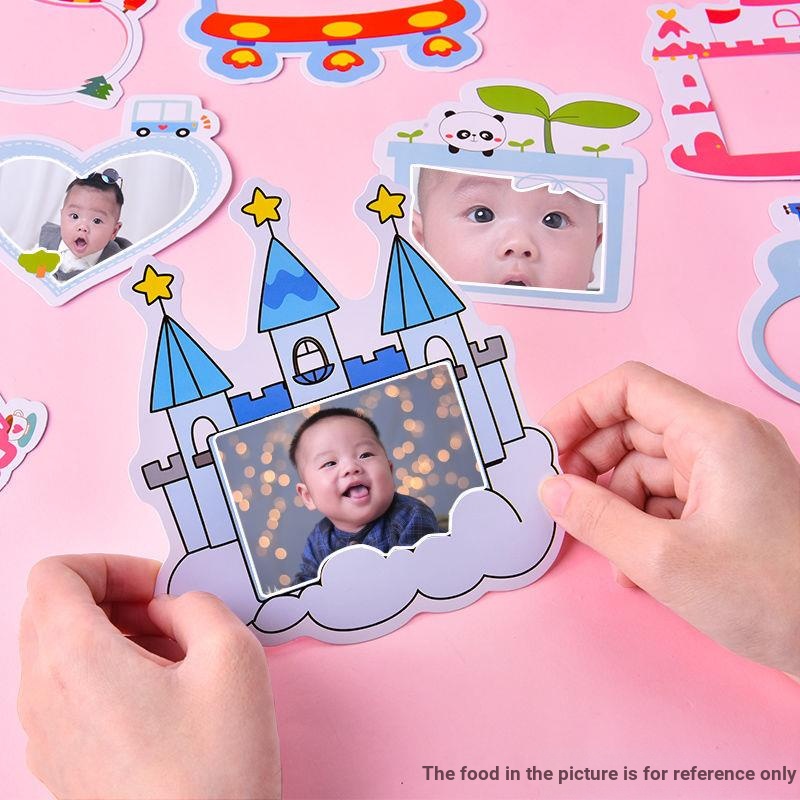 Children Creative Stickers Photo Frame Kindergarten Baby Growth Manual