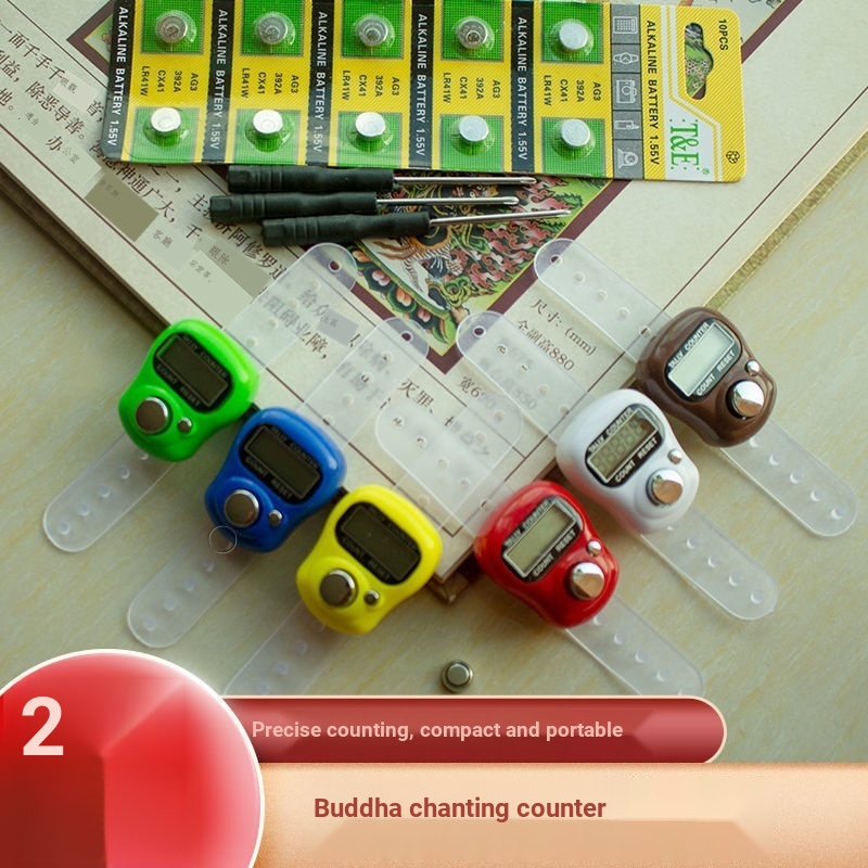 Counter Finger Counter Ring Counter Silent Counting Replaceable Battery ...