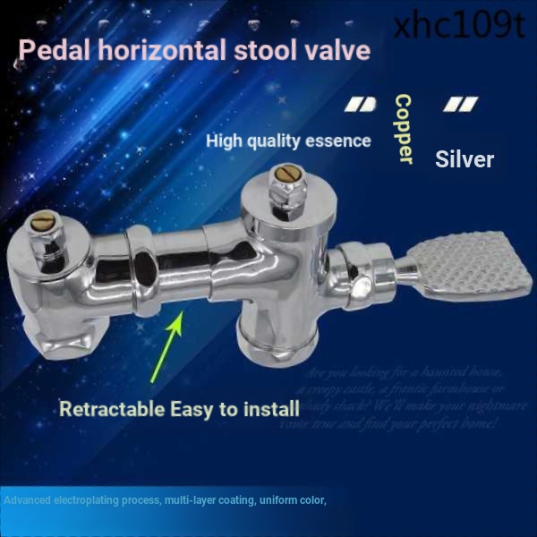 Horizontal Stool Flushing Valve Squatting Toilet Pedal Delay Valve Foot