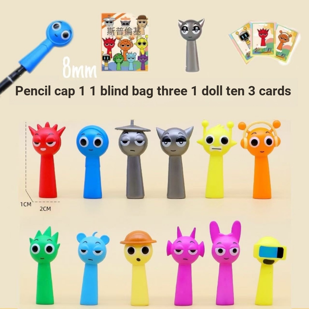 Sprunki Figures Pencil Cap Series Game Toys Grey Simon Pink Model New ...