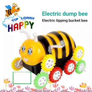 Electric Toy Car Little Bee Dump Truck Automatic Flip Children's 