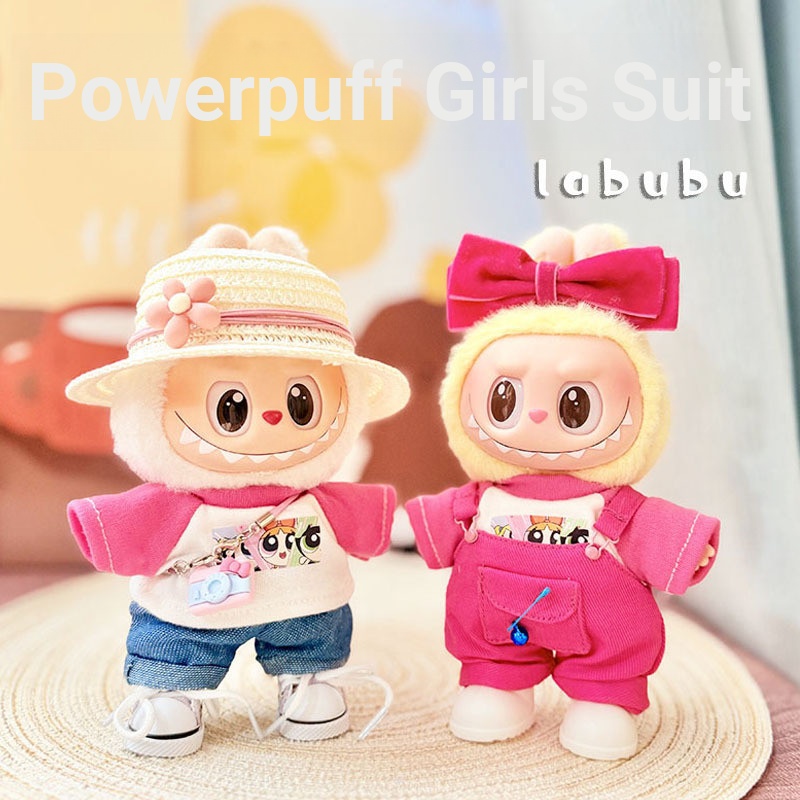 Pendant Labubu Cute Powerpuff Girls Clothes Set Labubu Sitting Baby ...