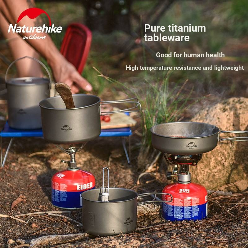 Naturehike NH Titanium Pan Titanium Cup Titanium Bowl Frying Pan Pure ...