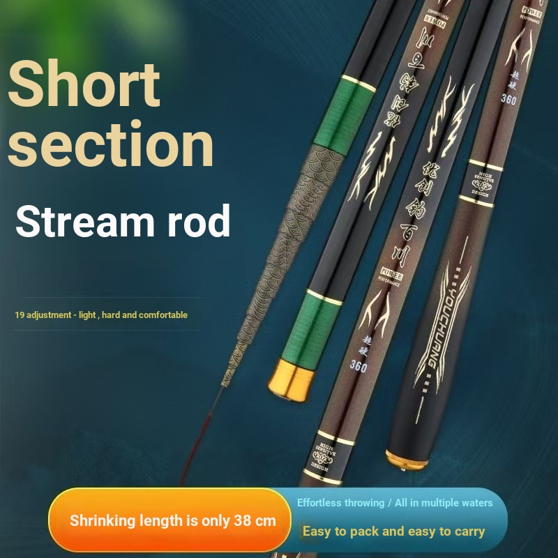 Ultra Short Section Fishing Rod Mini 19 Stream Hand Rod Ultra Light ...