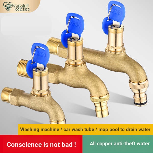 Lockable Faucet Outdoor Anti-Theft With Key Lockable Switch Household 4 ...