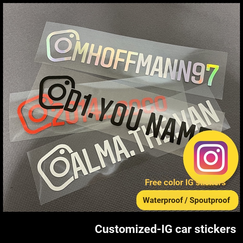 1 Piece Can Order Instagram IG Account Sticker Customized Car Sticker ...