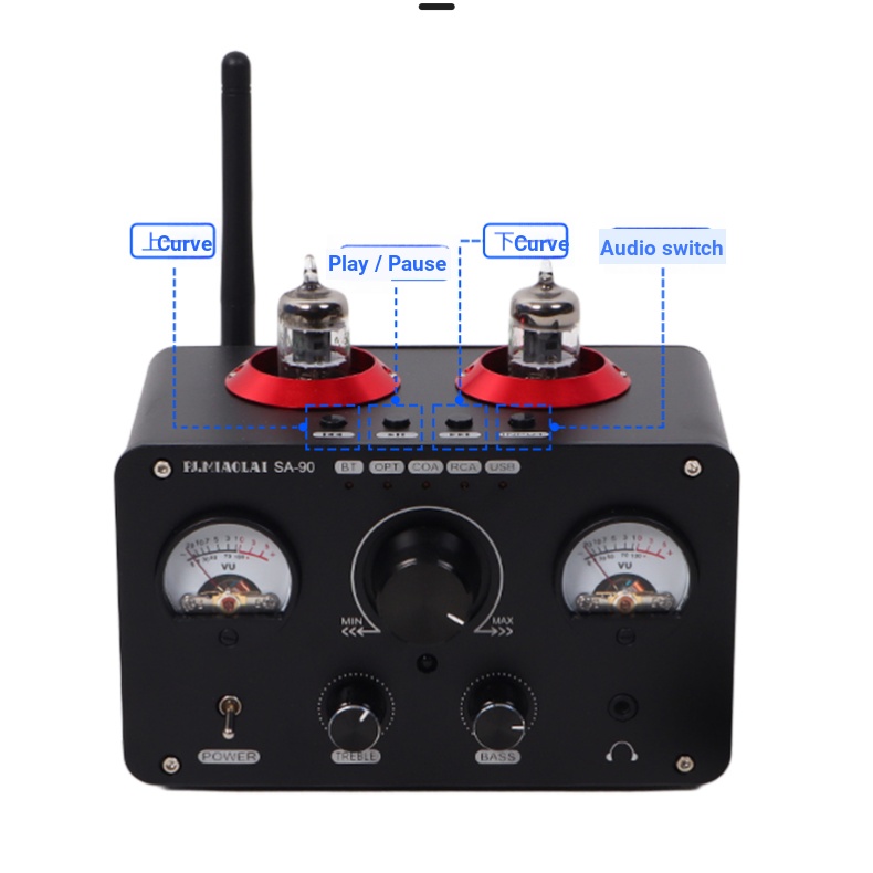 Pj SA-90 Tube Bile Machine Power Amplifier Optical Fiber Coaxial GE5654 ...