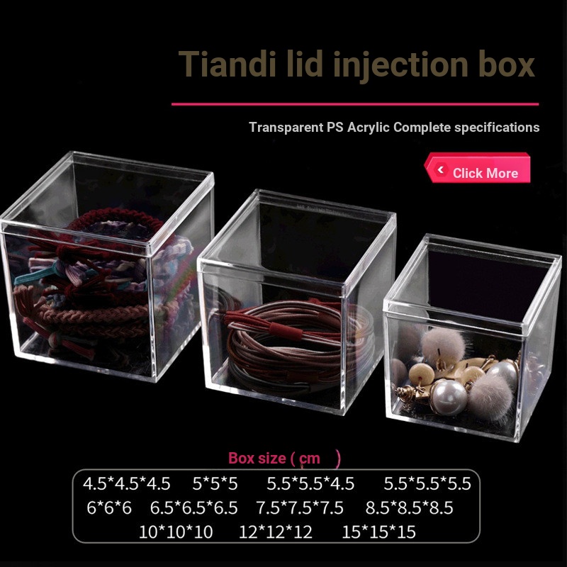 Acrylic Box Transparent Square Box with Lid Injection Molding ps ...