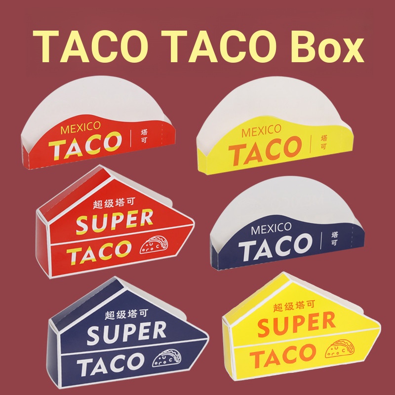 Packaging Box Taco Taco Box Packaging Box Mexican Chicken Roll Snacks ...