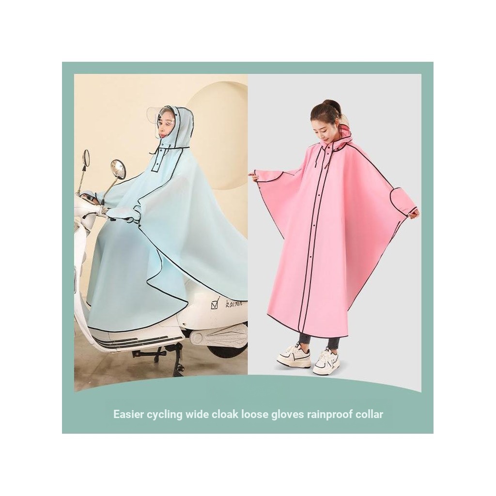 Raincoat Electric Vehicle Cloak Fat Man Adult Rainproof Long Full Body ...