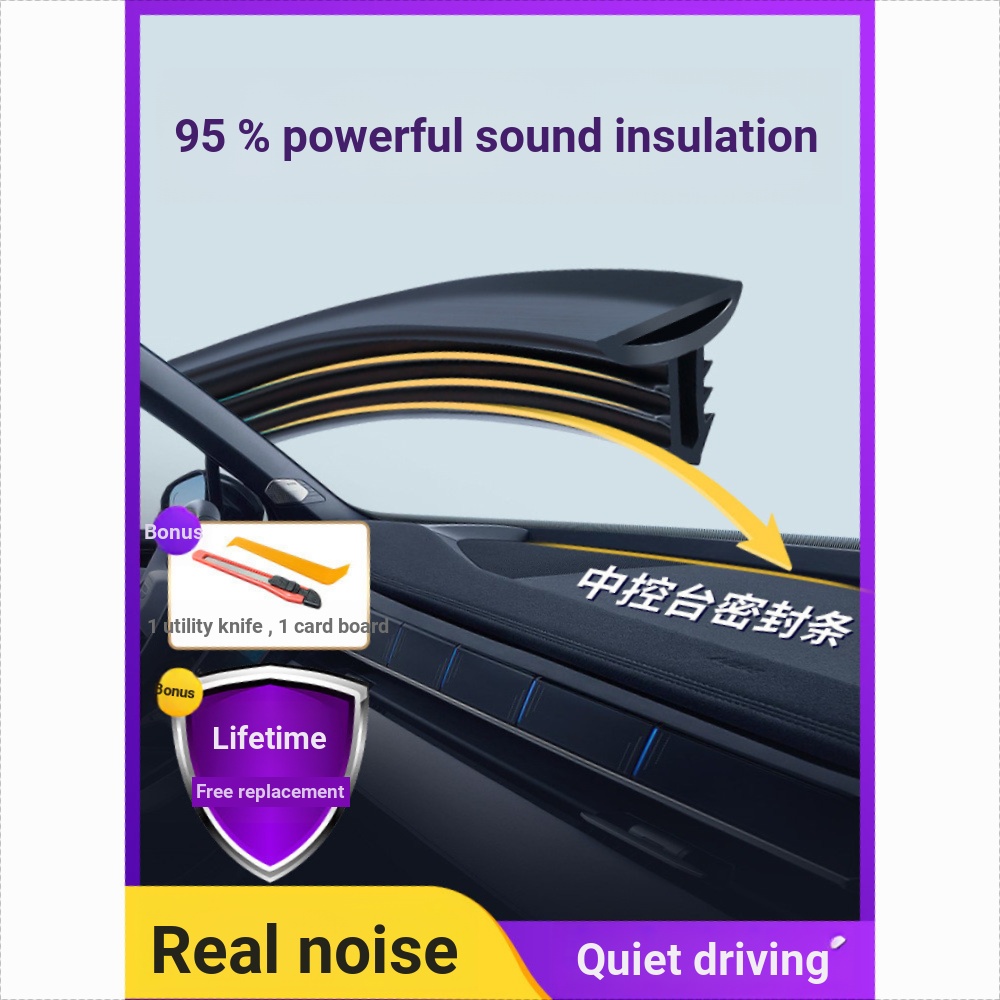 Car Center Control Dashboard Sound Insulation Sealing Strip Front ...