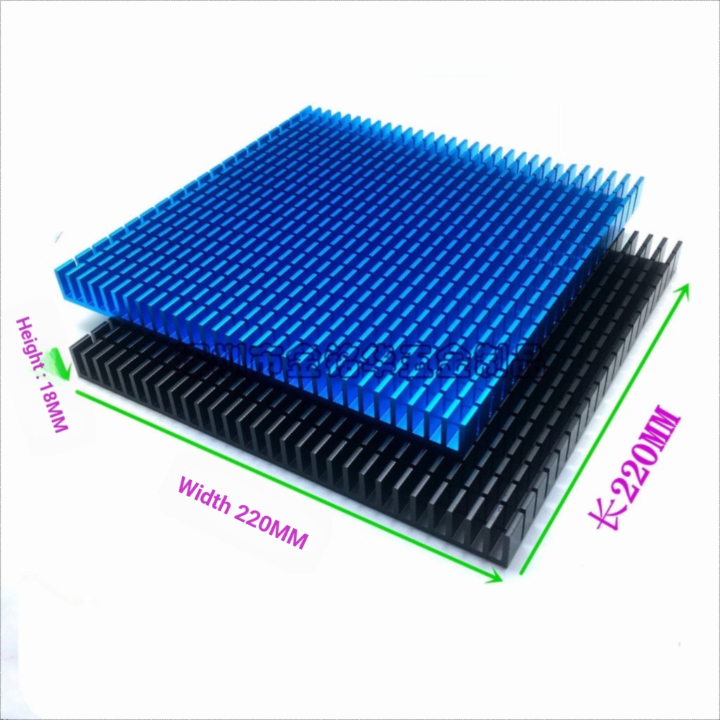 [Radiator] Radiator Aluminum Block Radiator Block Slotted Black Length ...