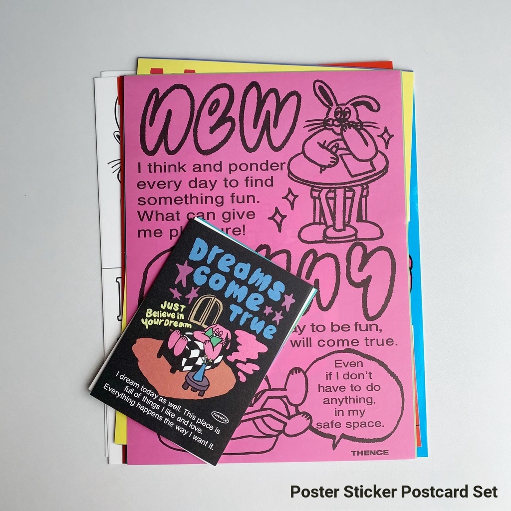Retro Time Poster Sticker Postcard Card Set Wall Decoration Posing ...