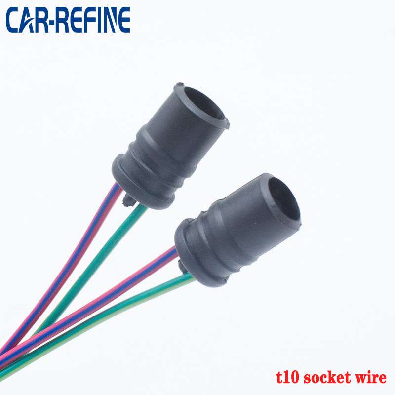 10pcs T10 socket T15 501 T10 bulb holder adapters cable Socket ...