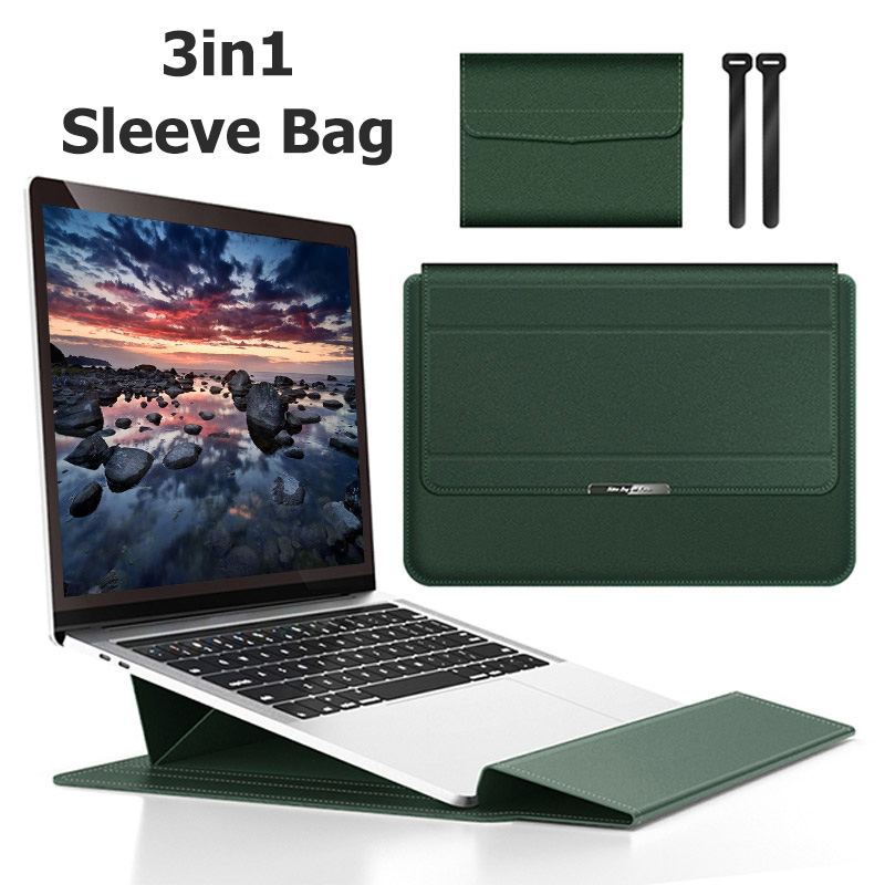 3 in 1 Laptop Bag Stand Sleeve 11 12 13 14 15 6 Inch for Asus Acer dell 15.6 Matebook macbook