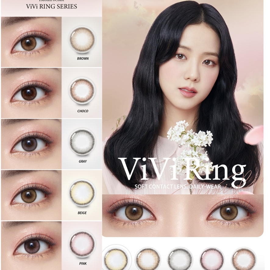 [OLENS] Vivi Ring 1Month /viviring #Brown #Beige #Gray #Pink #Choco ...