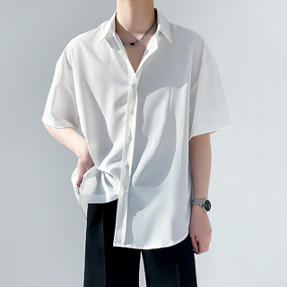 【Ready Stock】5 Color Korean Style Short Sleeve Plain Casual Shirt For ...