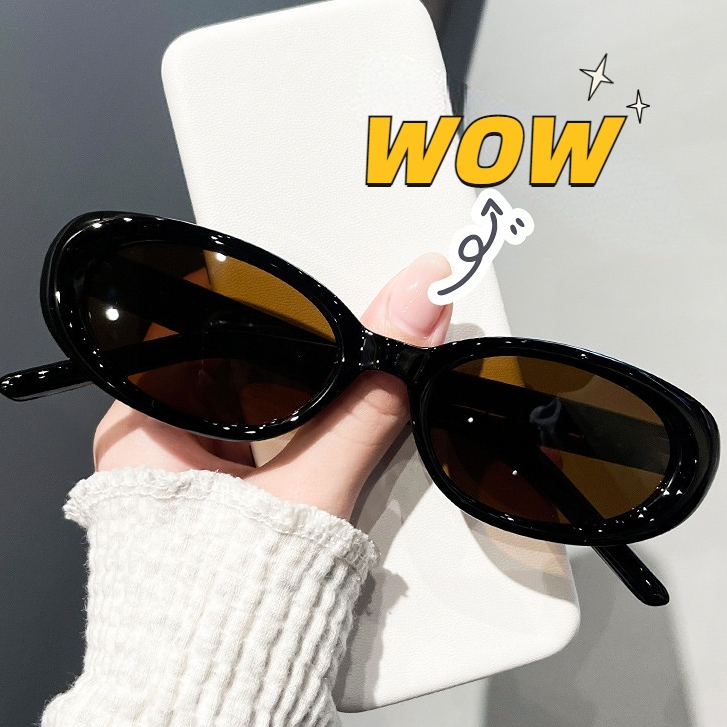 Retro small frame Korean version sunglasses oval sunglasses beach