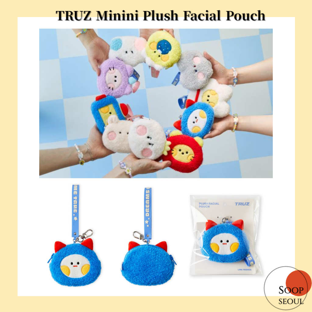 TRUZ Official Plush Facial Pouch / face pouch linefriends treasure