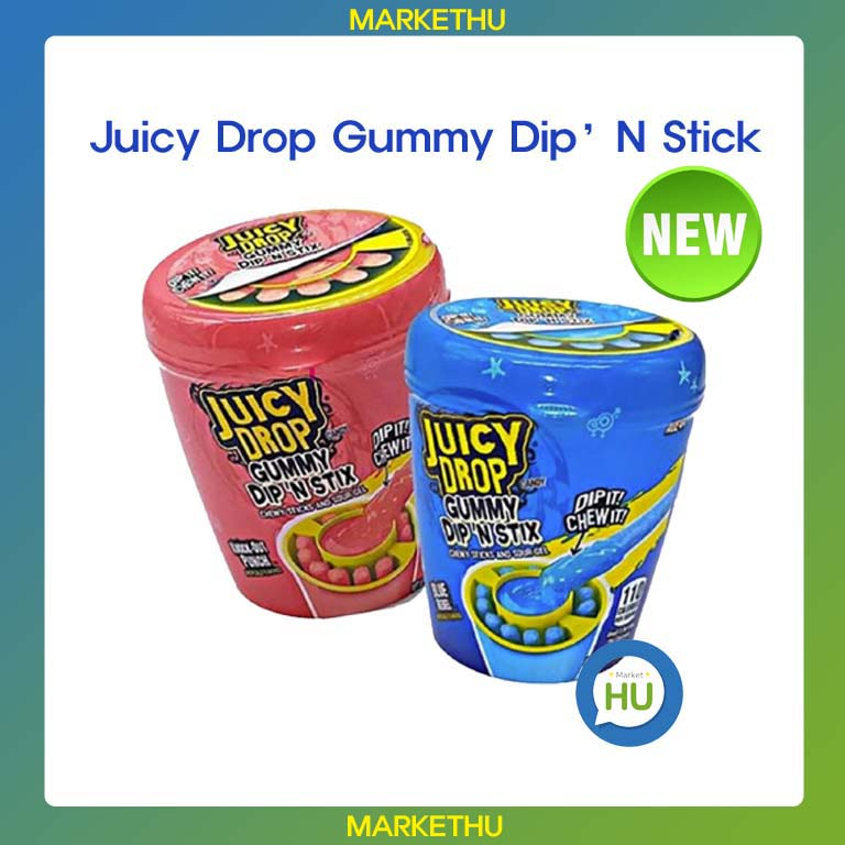 Juicy Drop Gummy Dip'N Stick 96g 2 Taste strawberry, raspberry/Korea ...