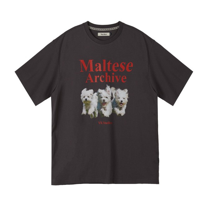 ★ Wai Kei★ Maltese Archive Raglan Man to Man Black YKBE01 MUSINSA | WAI KEI MALTESE ARCHIVE SHORT SLEEVE T-SHIRT BLACK