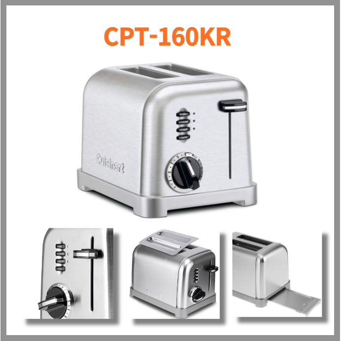CuisinArt CPT160KR Metal Classic 2 bread toaster 6setting browning