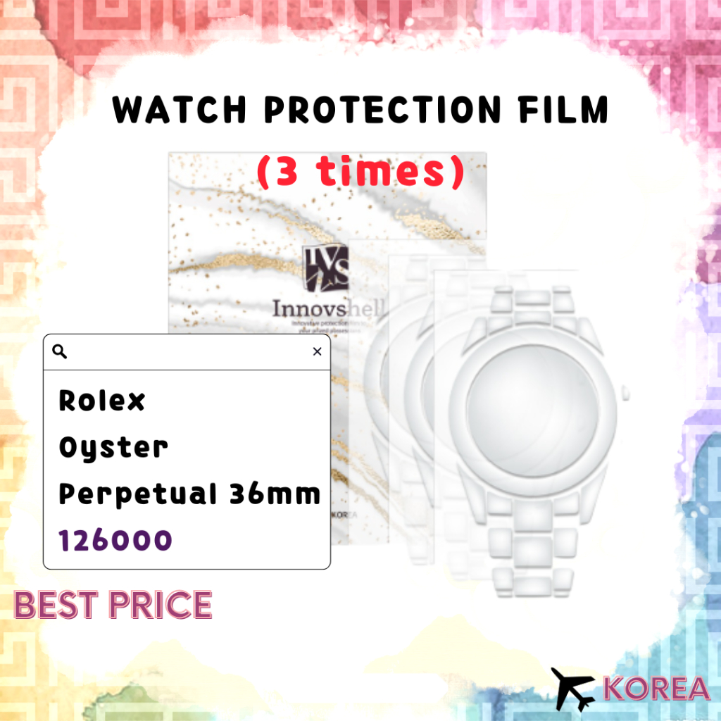 Protection Films for Rolex Oyster Perpetual 36mm 126000 (3 times ...