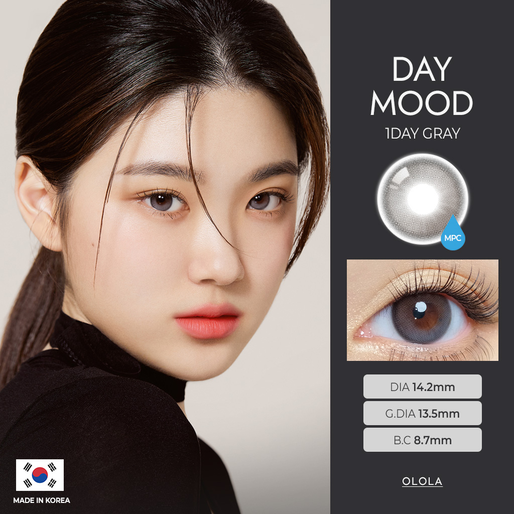 [OLOLA] Daymood 1 Day Gray color contact lens from KOREA | Shopee ...