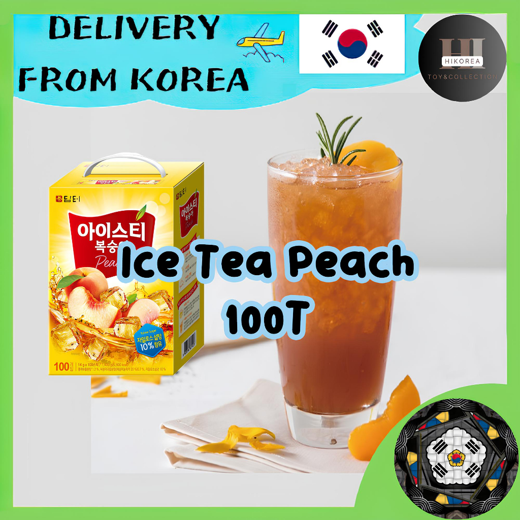 Iced tea korean tea peach smoothie ice tea powder 50/100 T Iced Tea ...