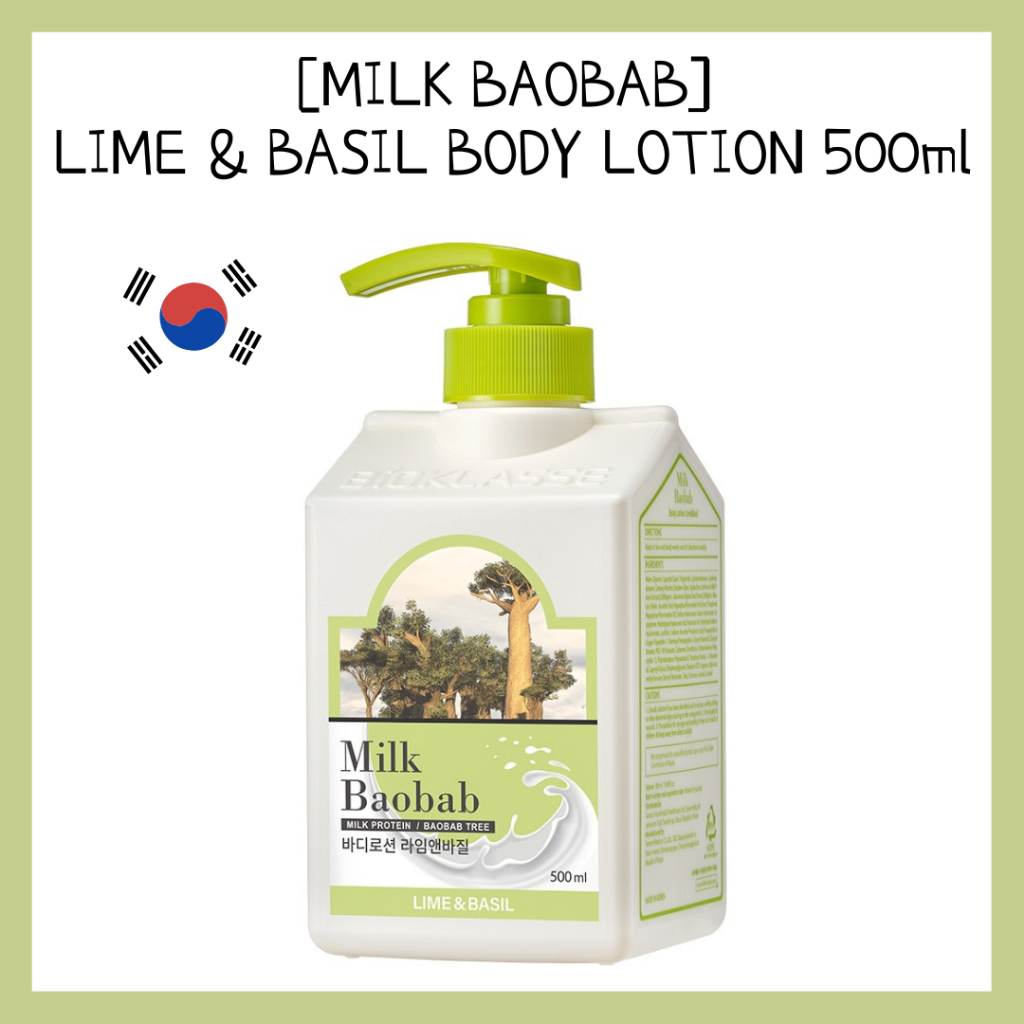 MILK BAOBAB perfume body lotion Lime and Basil scent 500ml / Made in