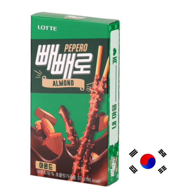 Lotte Pepero Almond Chocolate 32g X 5 Packs [Korean] | Shopee Philippines