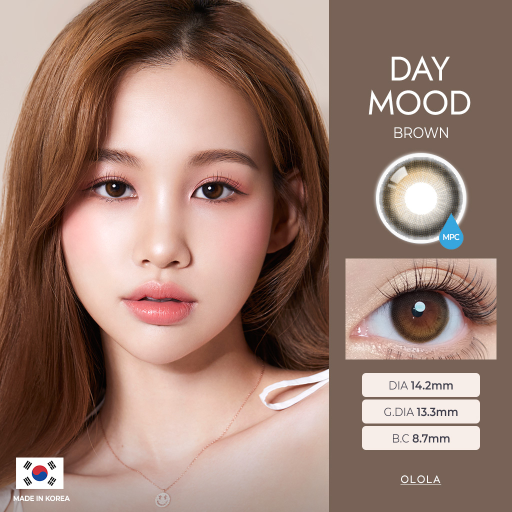 [OLOLA] Daymood Brown color contact lens(2 different grades) | Shopee ...