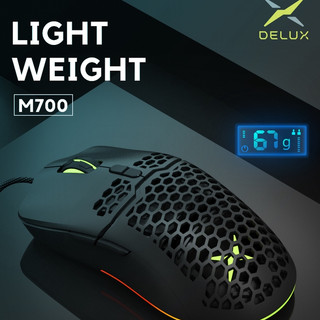 Delux M700 PMW3389 RGB Honeycomb Lightweight Gamer Gaming Mouse ...