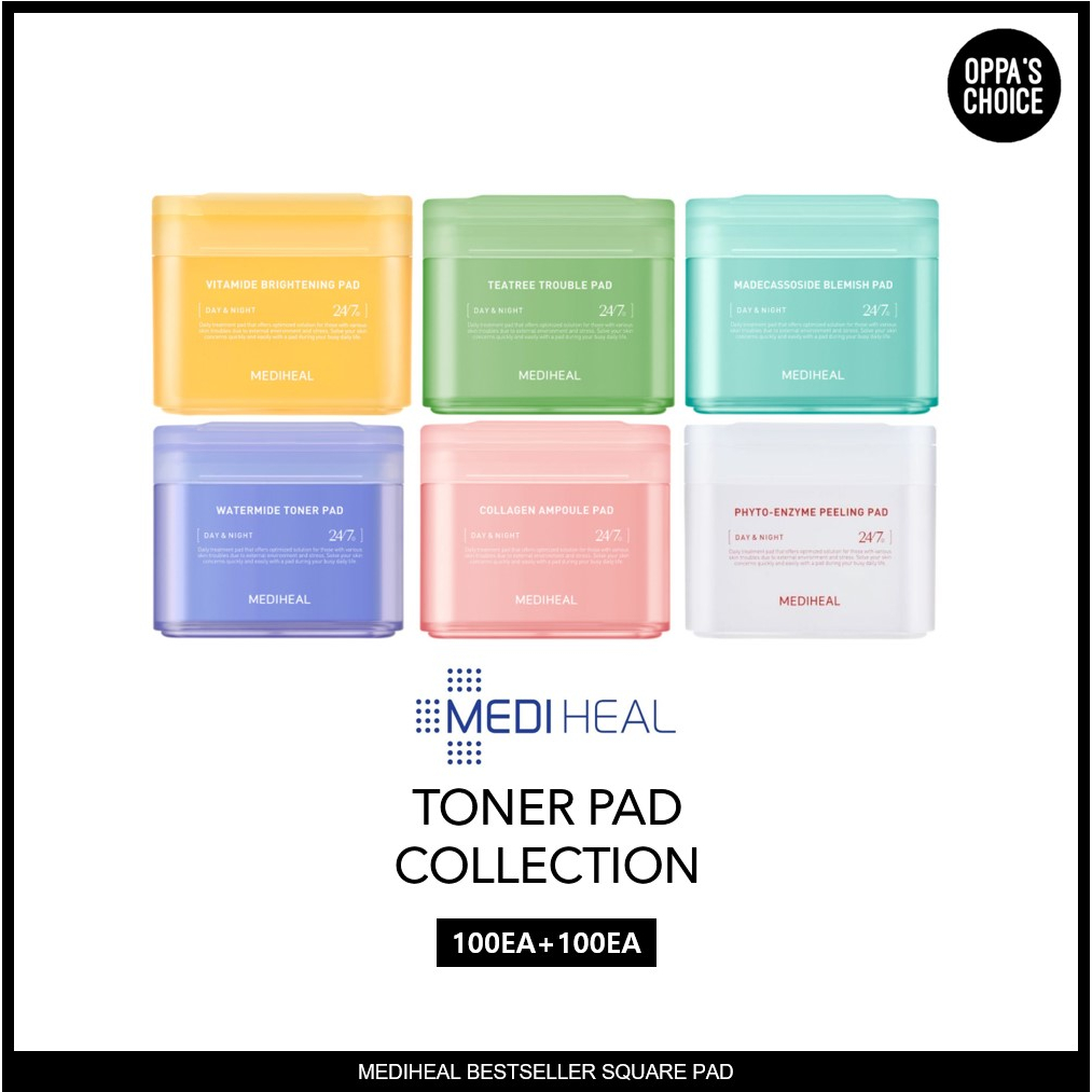 [Reday to ship] MEDIHEAL FACE TONER PAD (6 TYPES)(MAIN+REFILL) Shopee