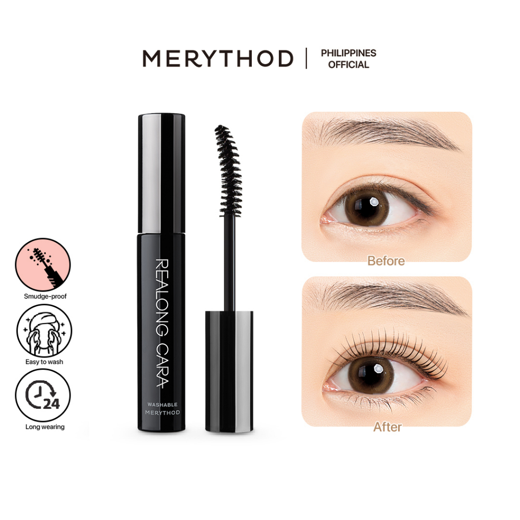 MERYTHOD Washable Realong Cara 7ml Smudge Proof Tubing Mascara | Shopee ...