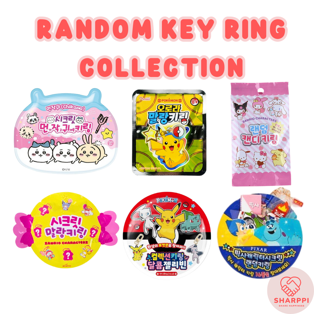 Random Key Ring Collection /Sanrio /Pokemon /Disney /Chiikawa | Shopee ...