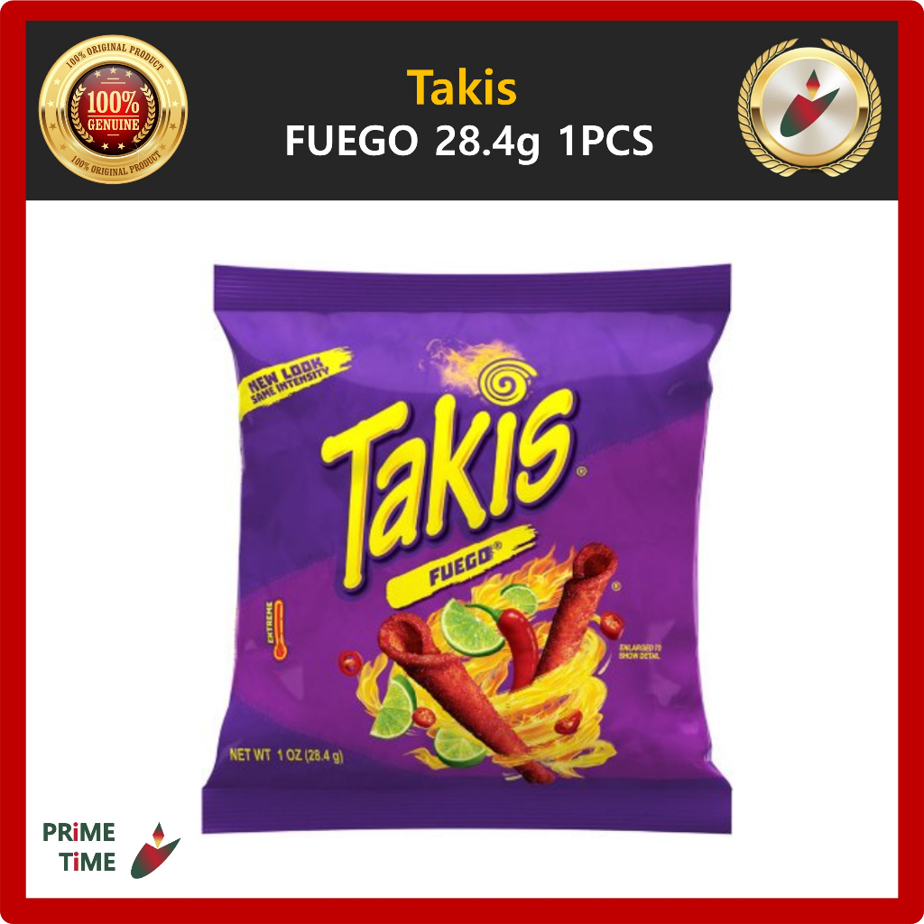 [Barcel] Addictive Snacks-! Takis Fuego Hot Chili Pepper Lime Tortilla ...