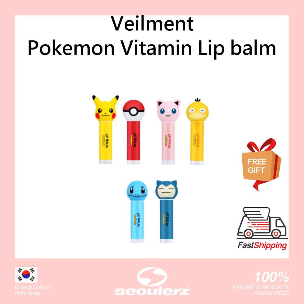 [VEILMENT] VEILMENT x POKEMON Vitamin Lip Balm 4.5g 6 Type | Shopee ...